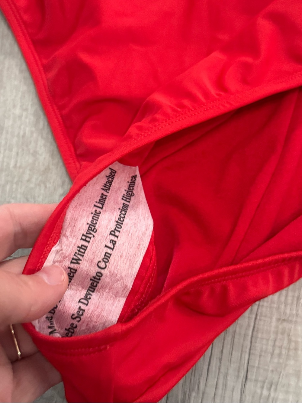 wild fable Bright Red V‑Neck One‑Piece Swimsuit - Picture 3 of 5